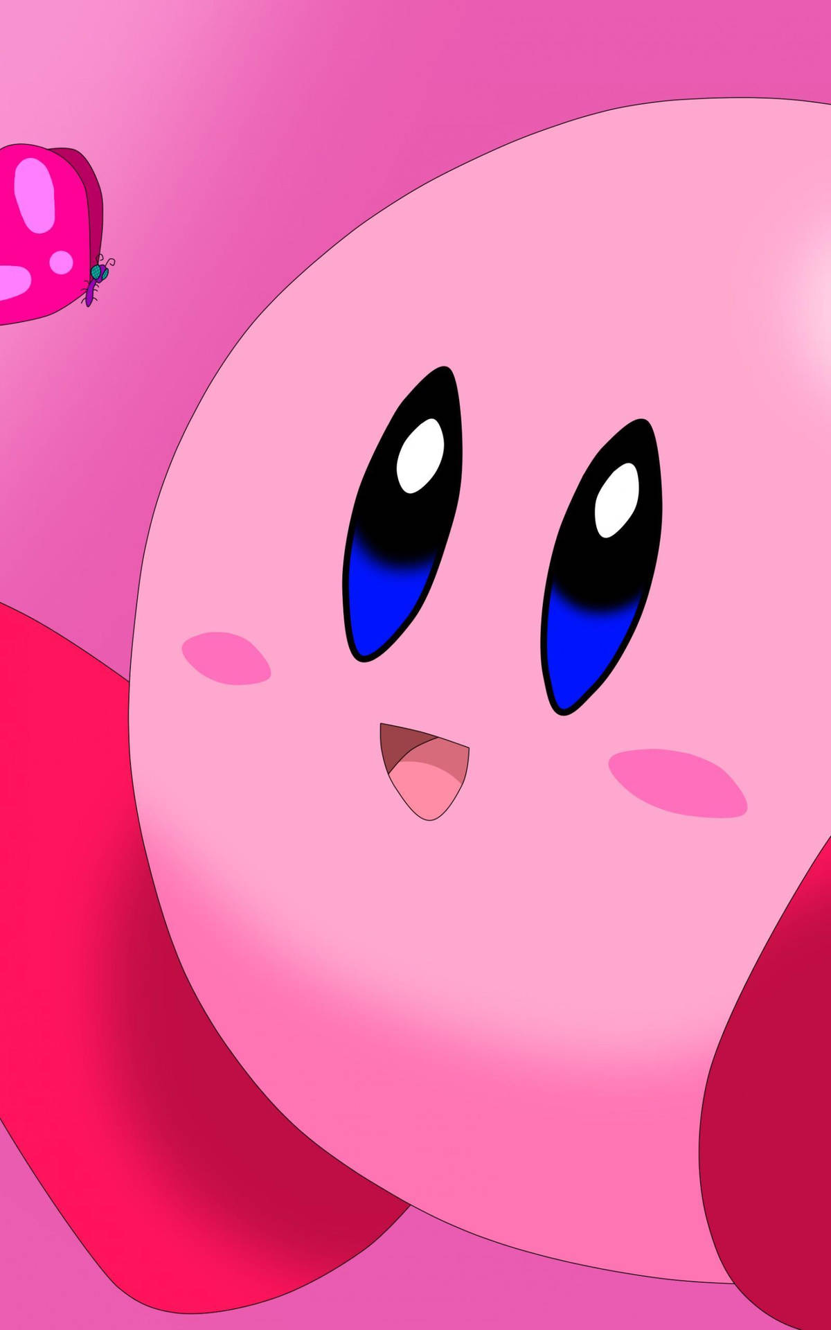 Wonderful wallpaper of adorable pink Kirby