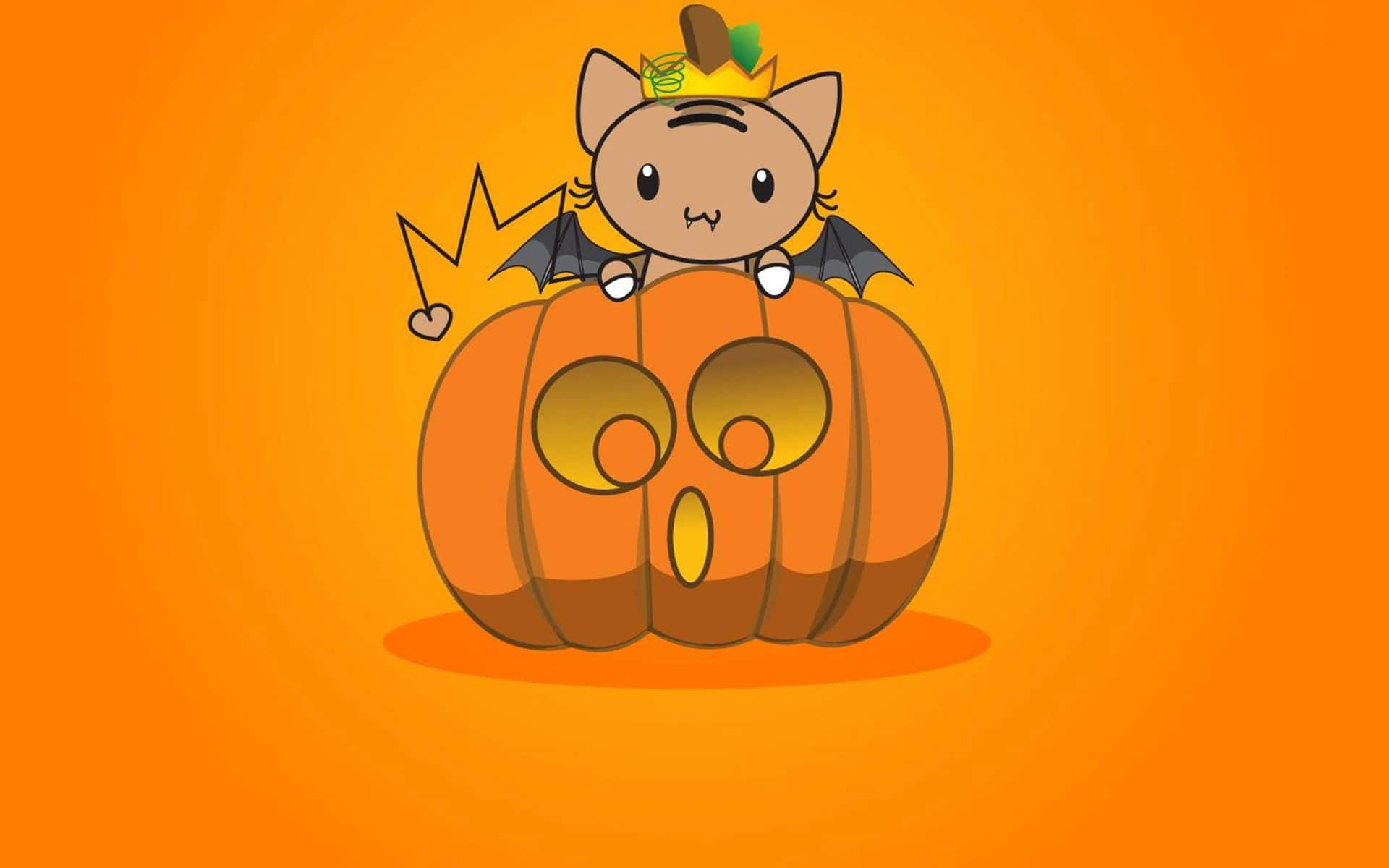 Adorable Pumpkin Background - Fall's Favorite Fondness