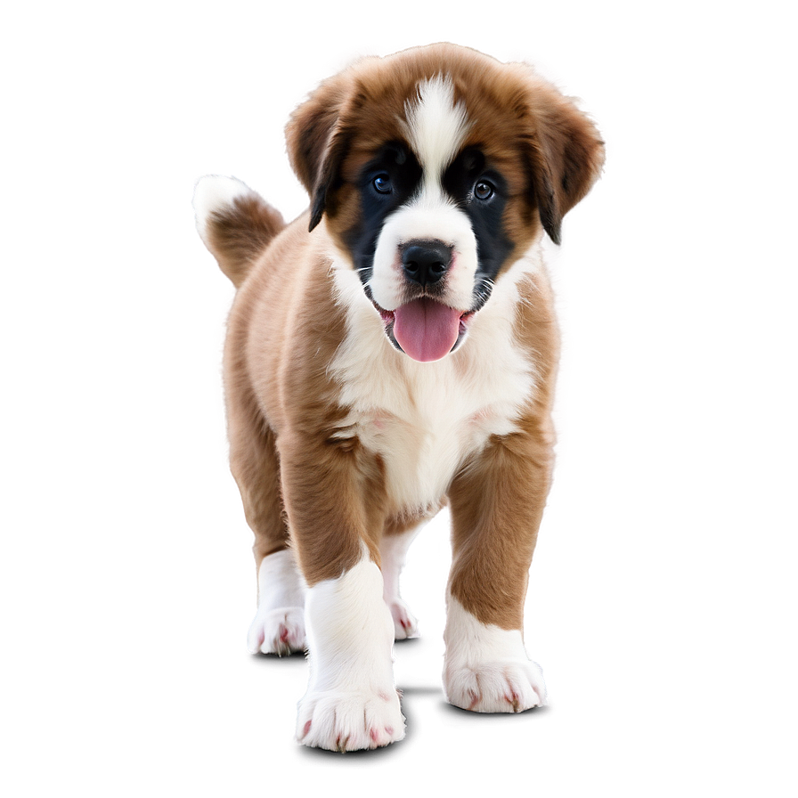 Adorable Saint Bernard Puppy Png Agl PNG