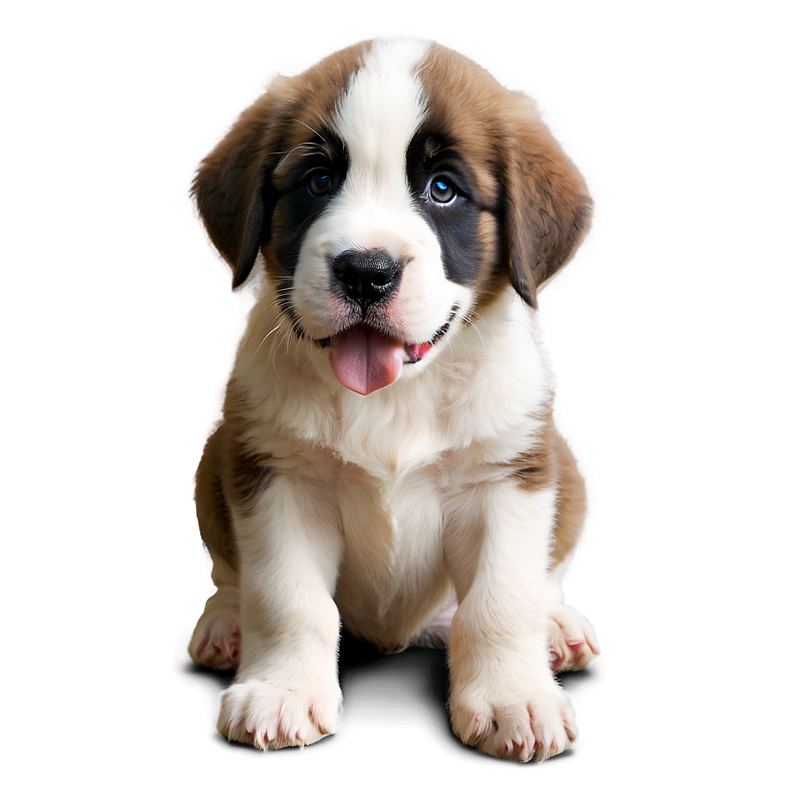 Adorable Saint Bernard Puppy Png Boy58 PNG