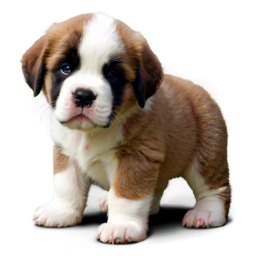 Adorable Saint Bernard Puppy Png Upj PNG