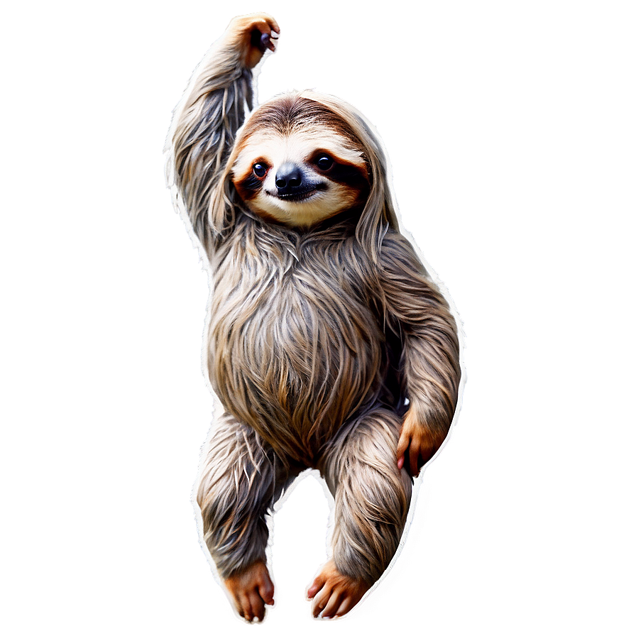 Adorable Sloth Png 06112024 PNG