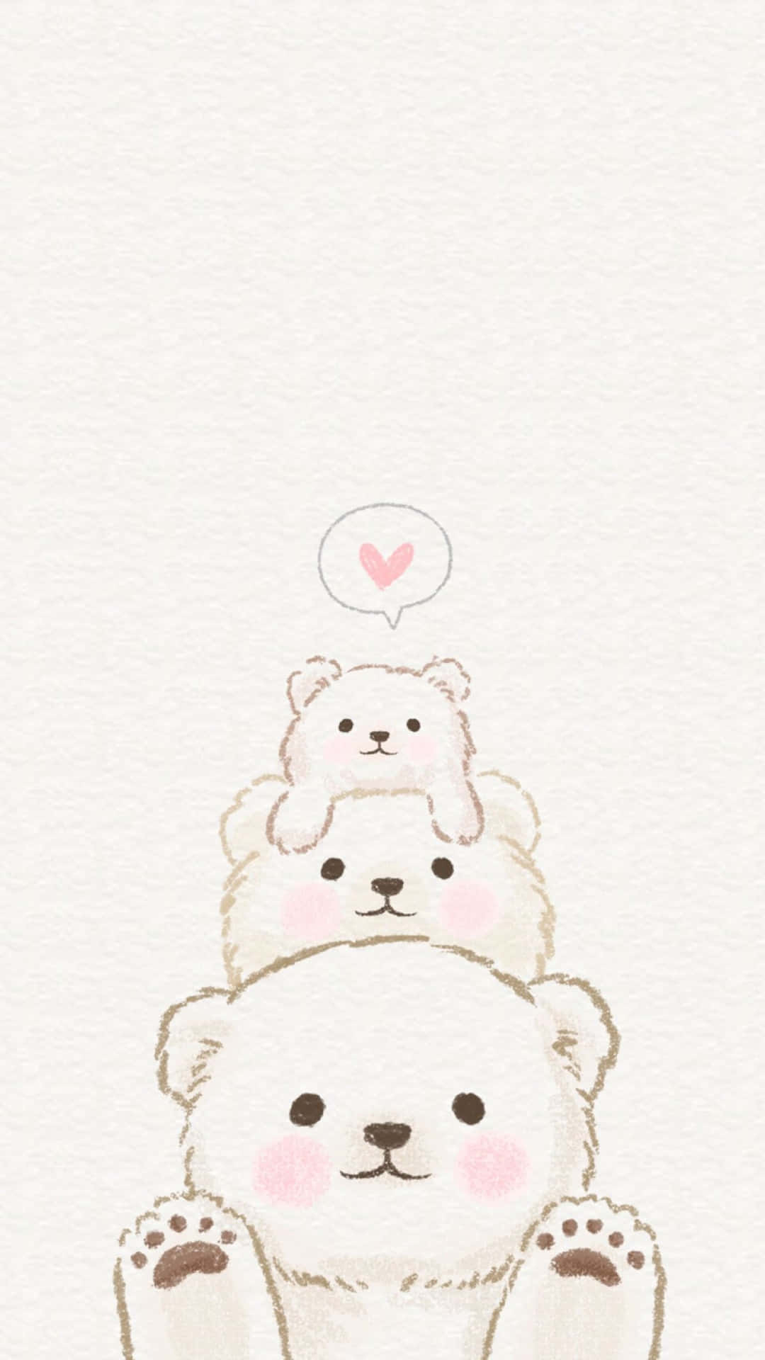 Adorable_ Stacked_ Bears_ Love_ Bubble Wallpaper