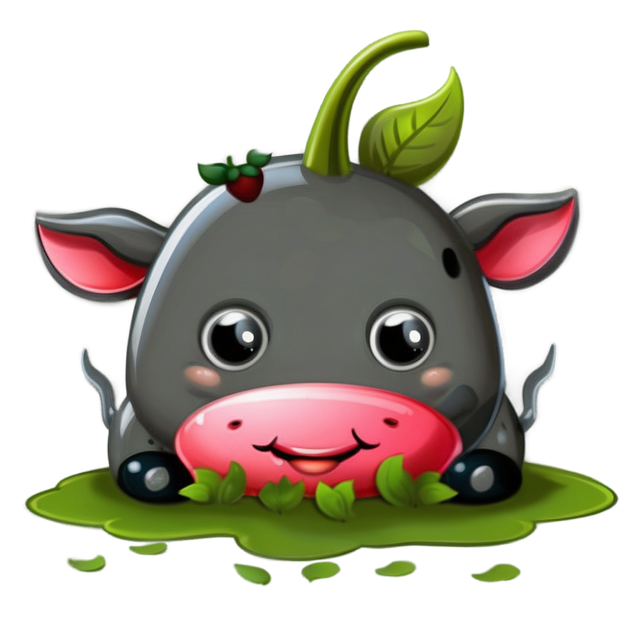 Adorable Strawberry Cow Clipart Png Vyc PNG