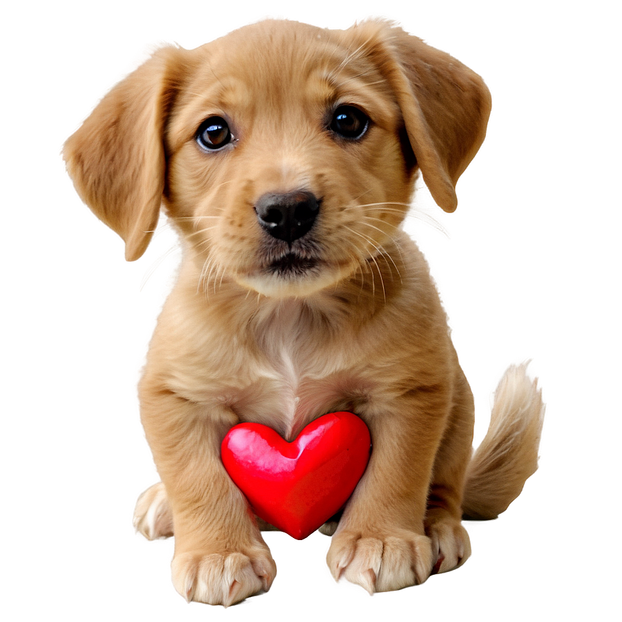 Adorable Valentine's Day Puppy Love Png Dta25 PNG