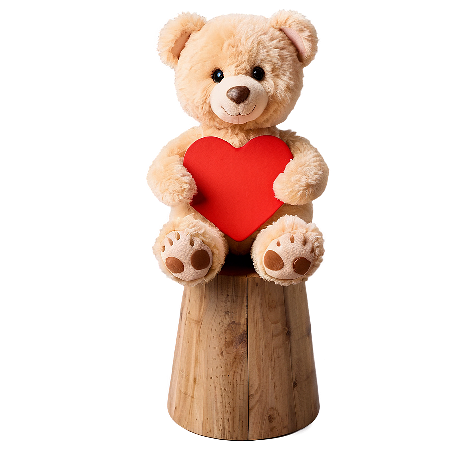 Adorable Valentine's Day Teddy Bear Png Reu74 PNG