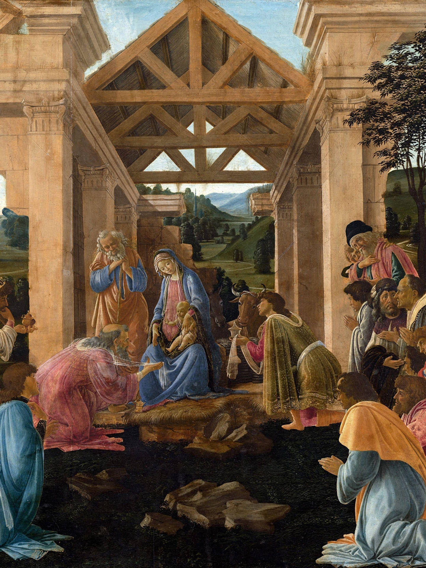 Adoration Of The Magi Or Wise Men Wallpaper