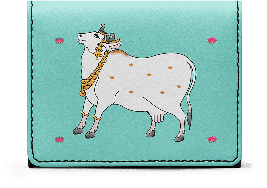 Adorned Dairy Cow Illustration PNG