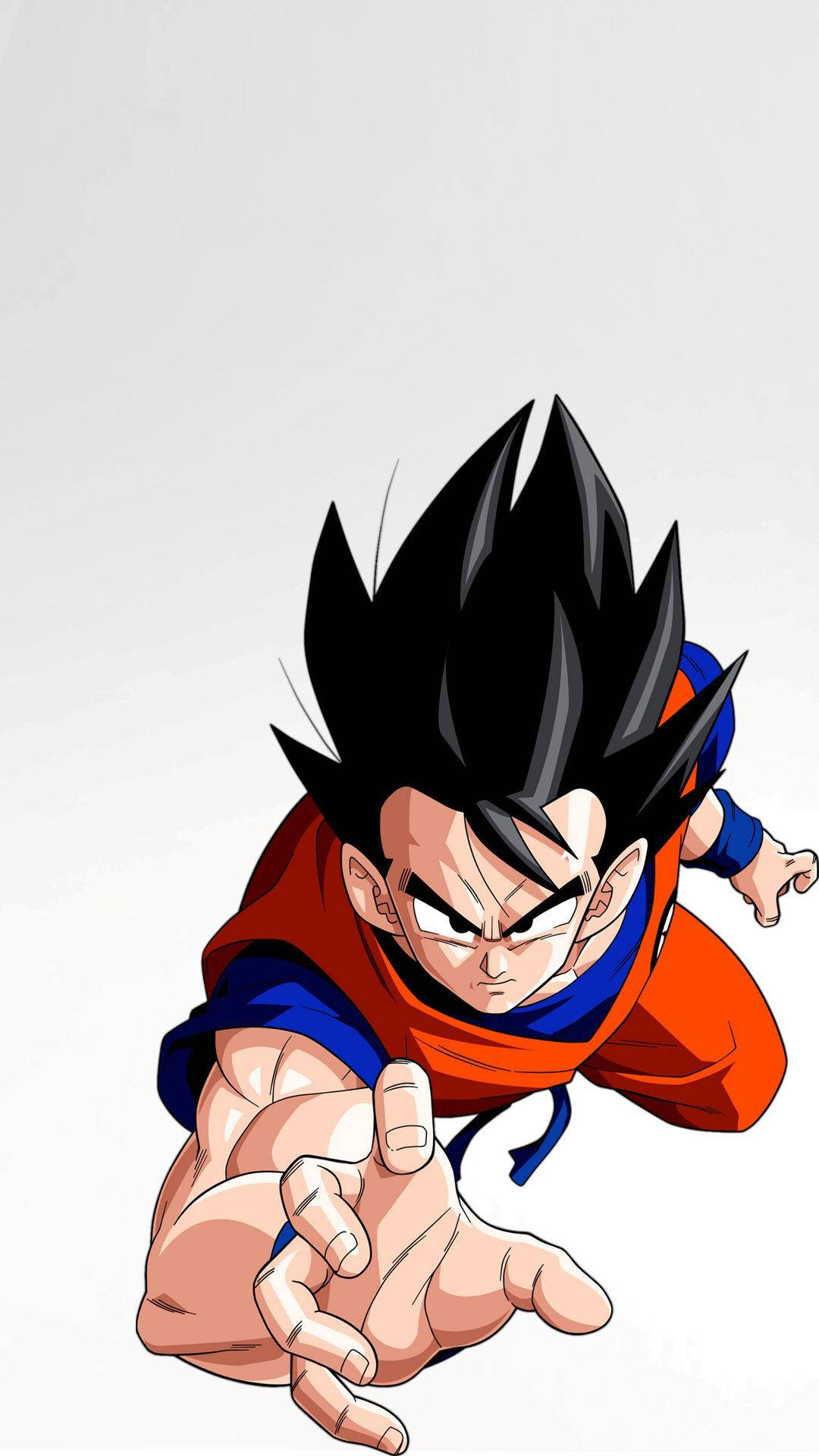 Erwachsenerson Goku Mit Schwarzen Haaren Für Das Iphone Wallpaper