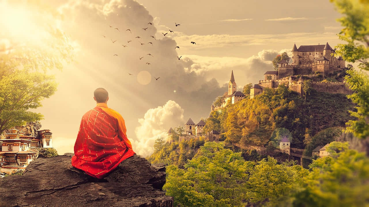 Adult Monk Of Mindfulness Wallpaper