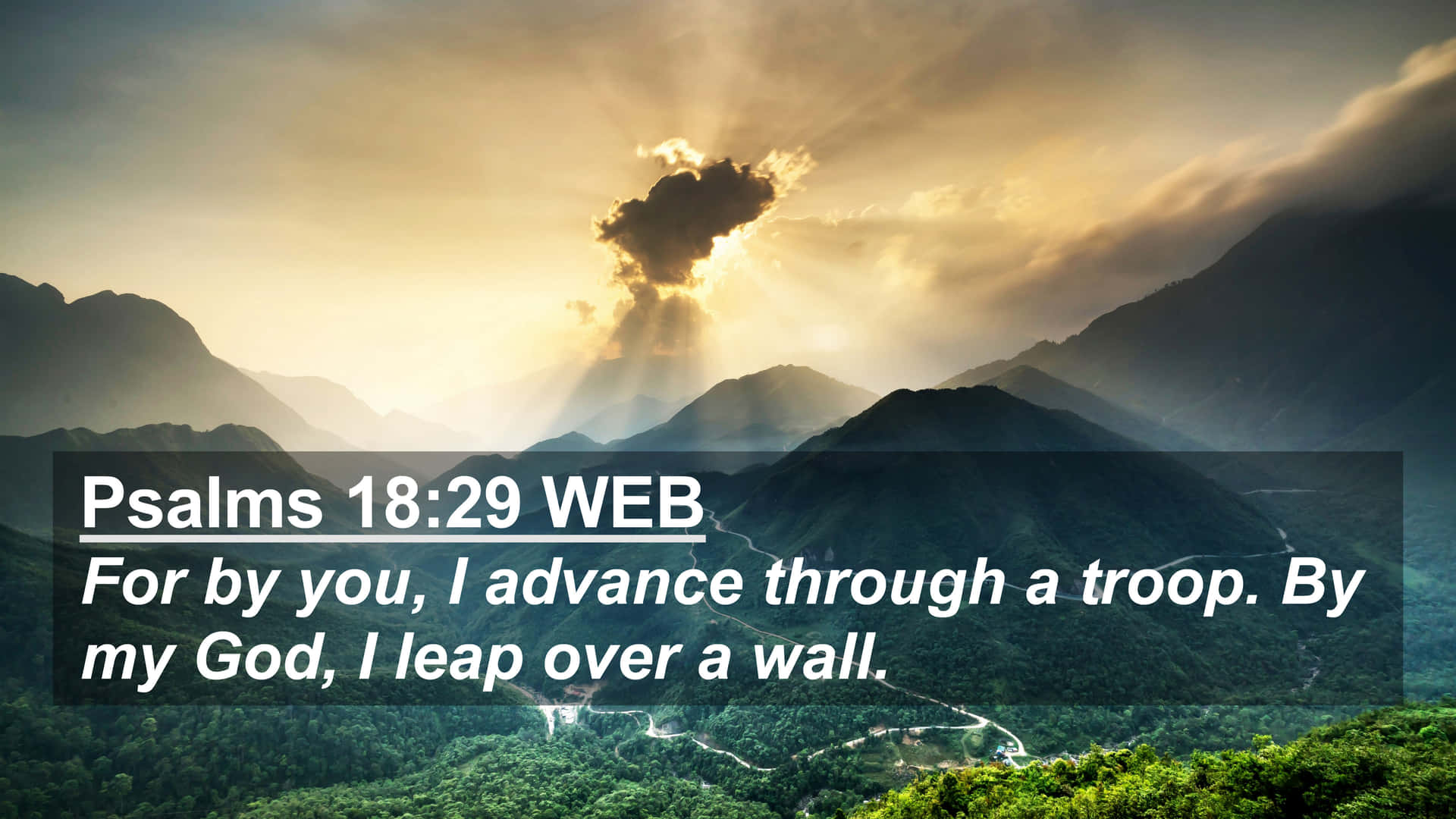 Advanced Mountains Bible Quote Wallpaper