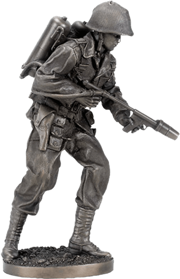Advancing Infantry Soldier Figurine PNG