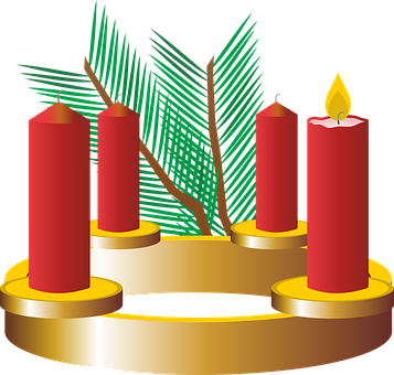 Advent Candle Arrangement PNG