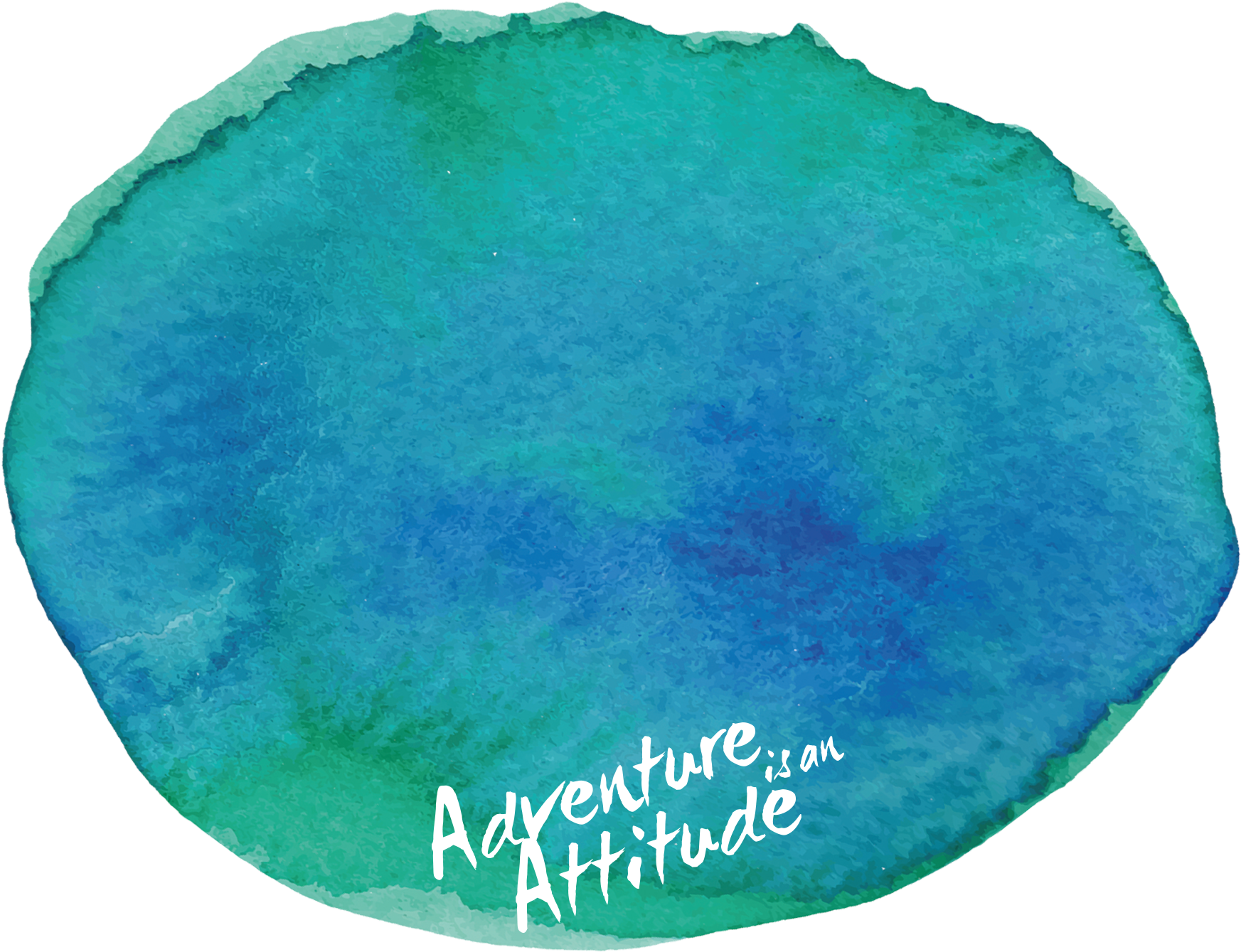 Adventure Attitude Watercolor Splash PNG