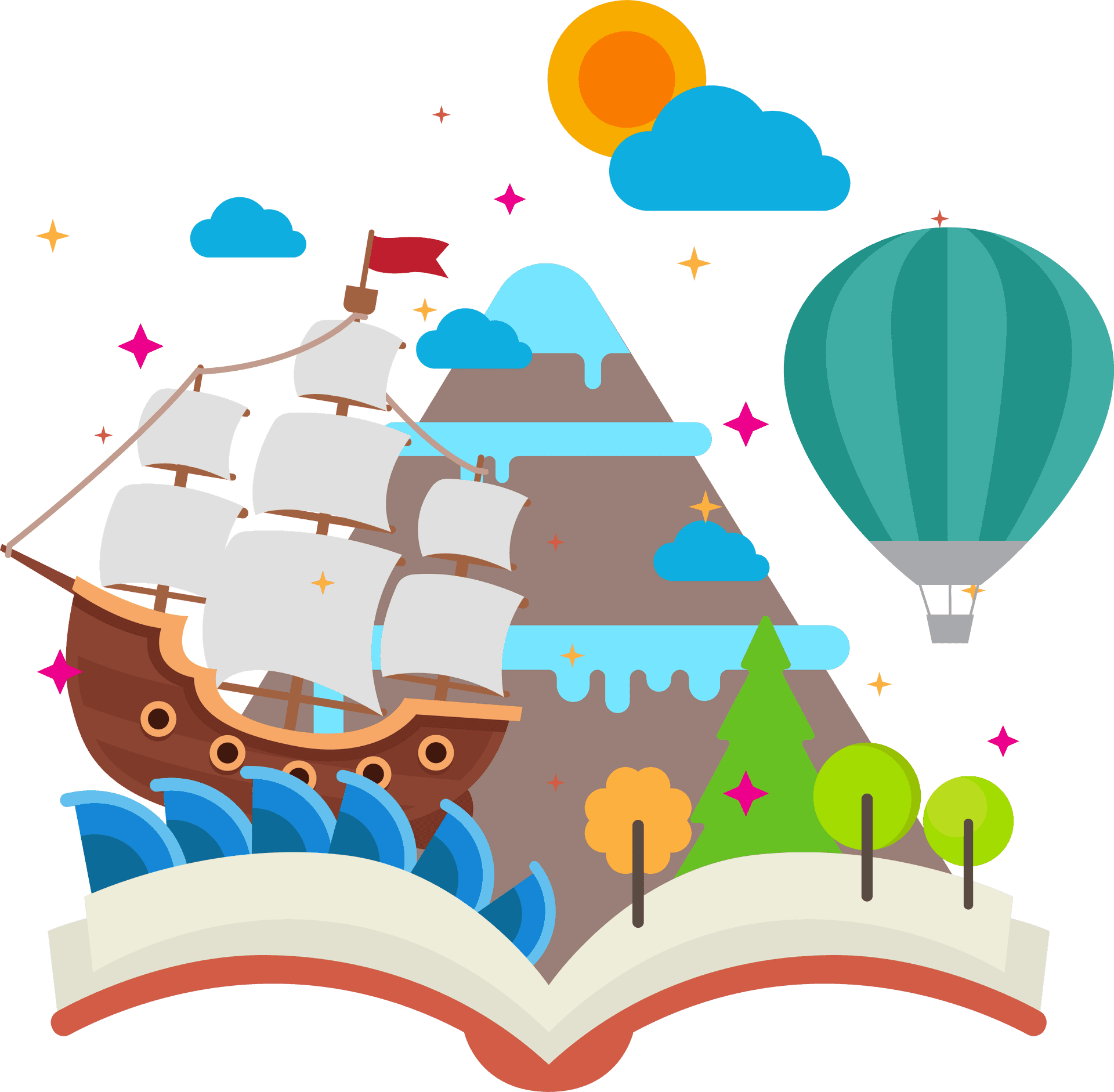 Adventure Storybook Journey PNG
