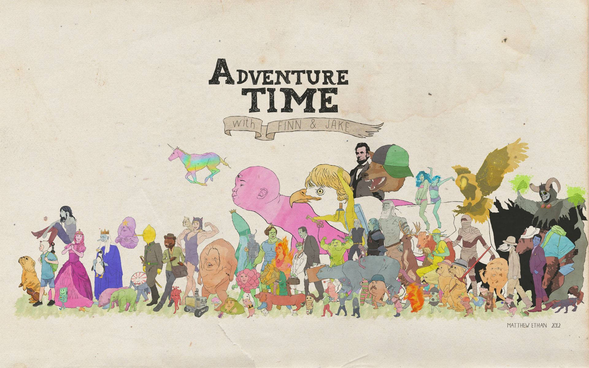 Enjoying the Scenic Sunshine of Adventure Time Wallpaper
