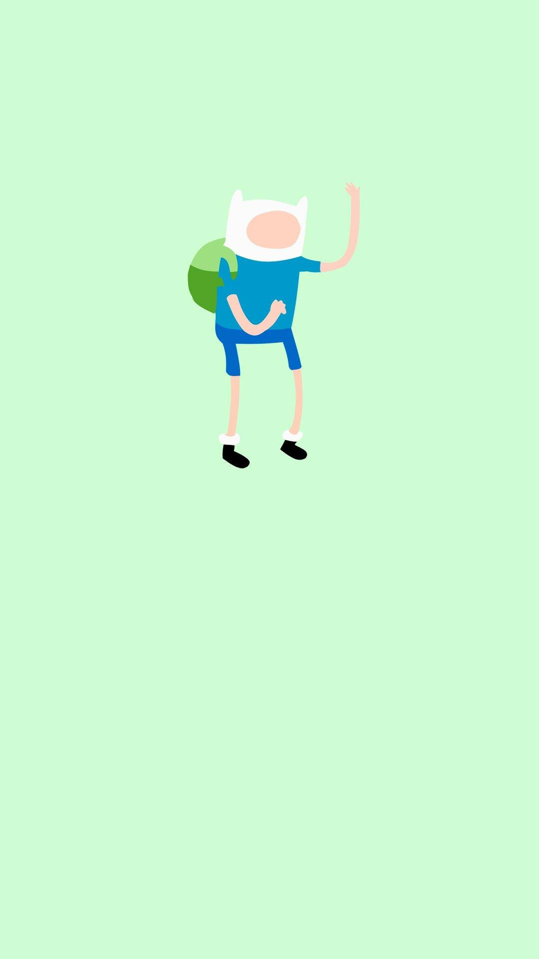 Adventure Time Finn Minimalist Iphone Wallpaper