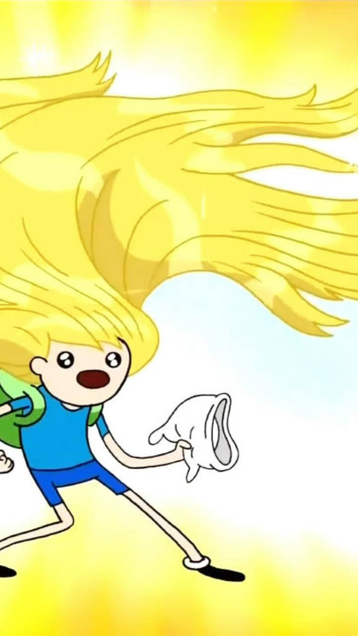 Adventure Time Finn's Yellow Hair Background