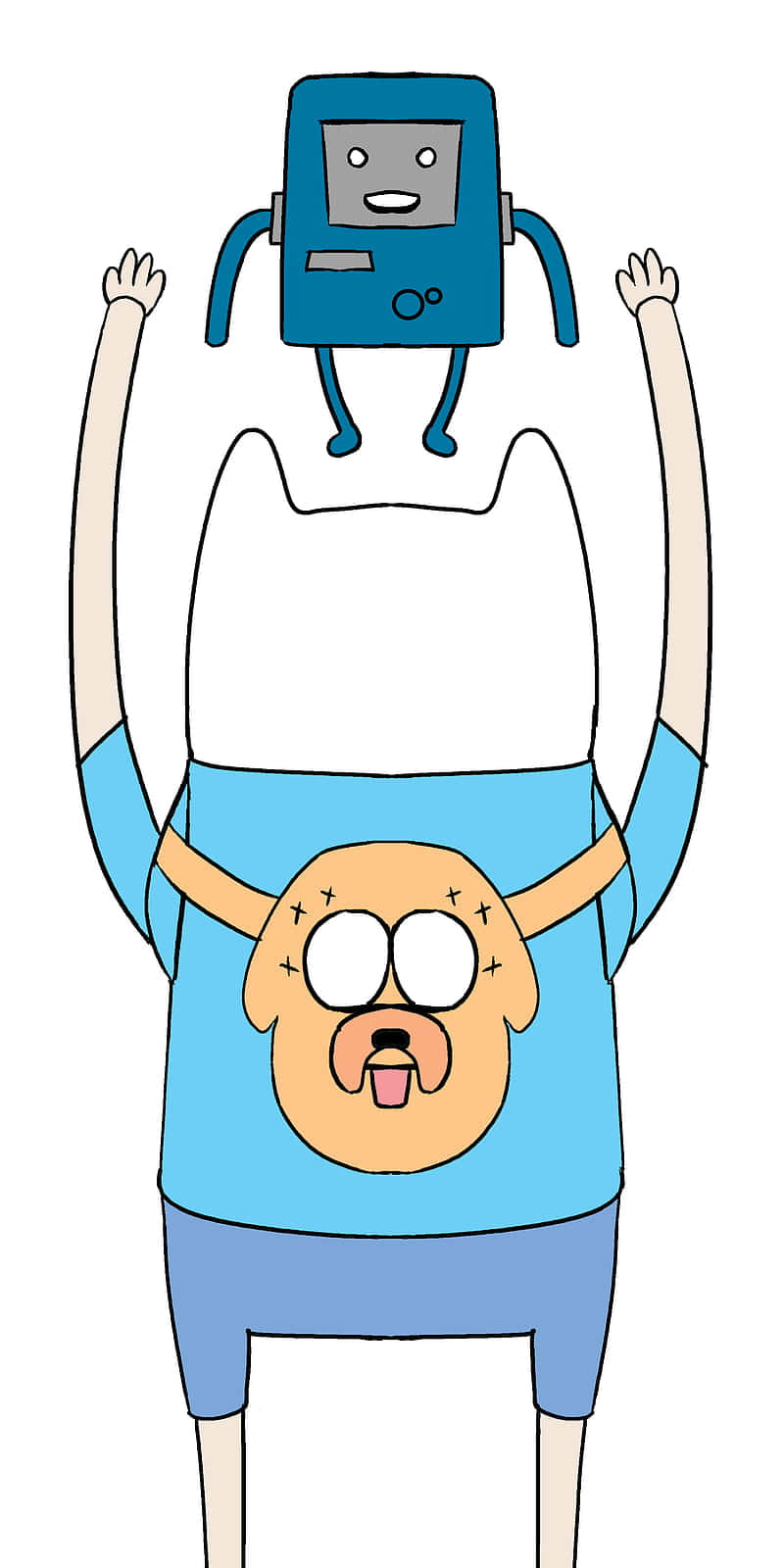 Adventure Time Finnand Jake Celebration Wallpaper