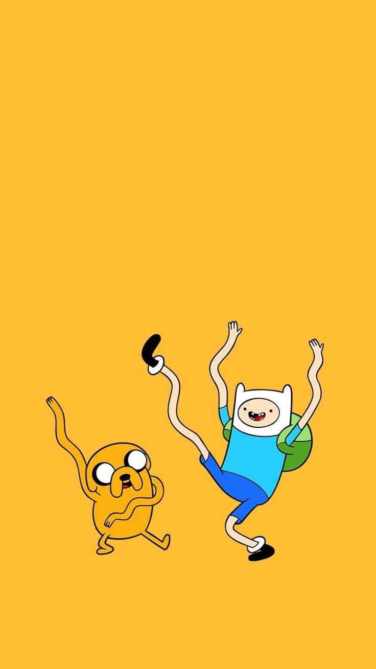 Adventure Time Finnand Jake Falling Wallpaper