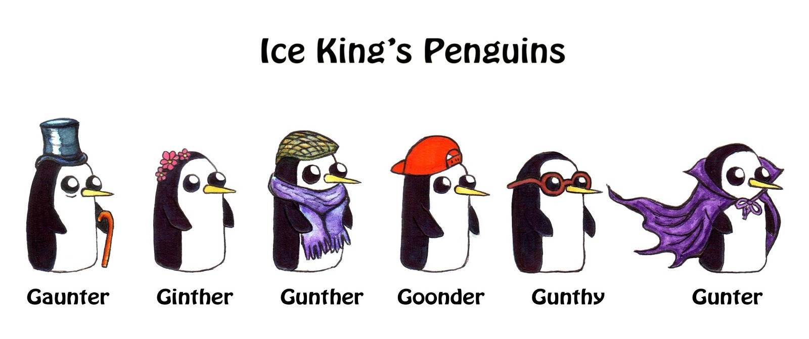 Adventure Time Gunter And Penguins