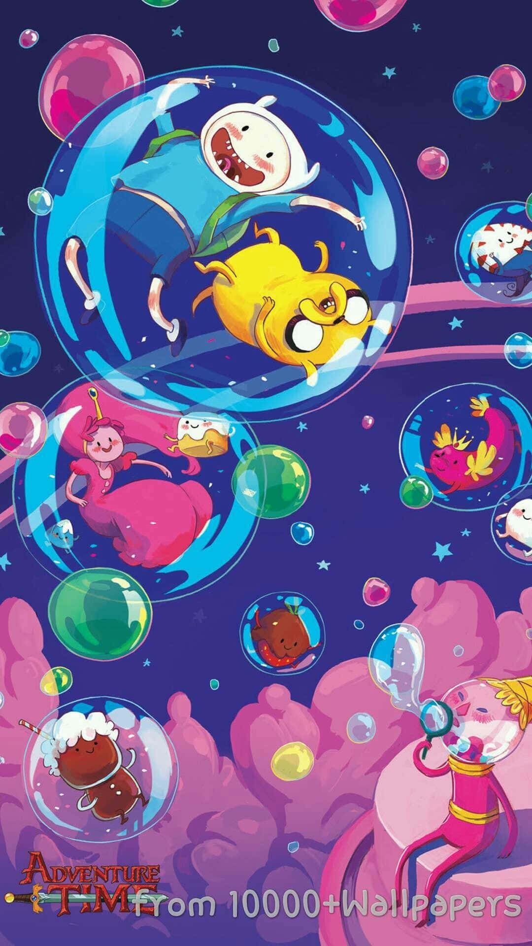Get ready for an 'Adventure Time' experience with this iPhone wallpaper Wallpaper