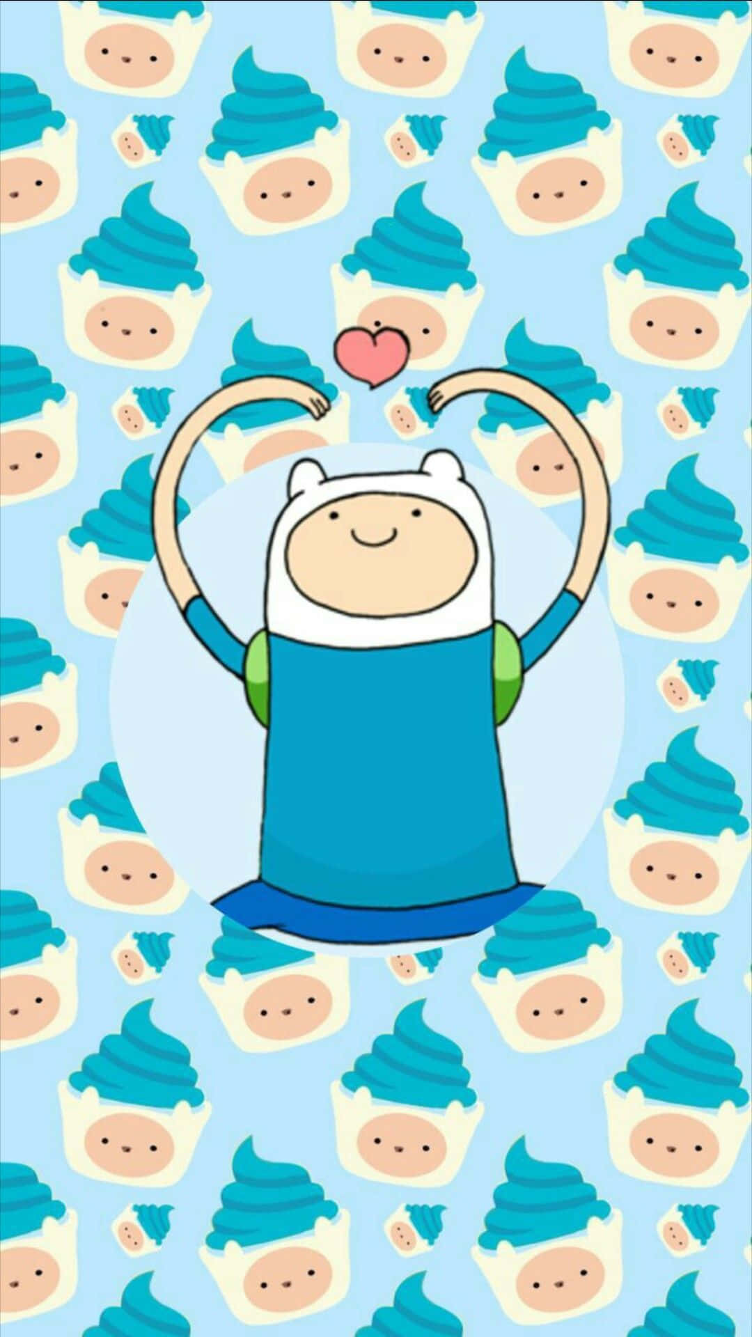 Geek ud med Adventure Time iPhone tapet! Wallpaper
