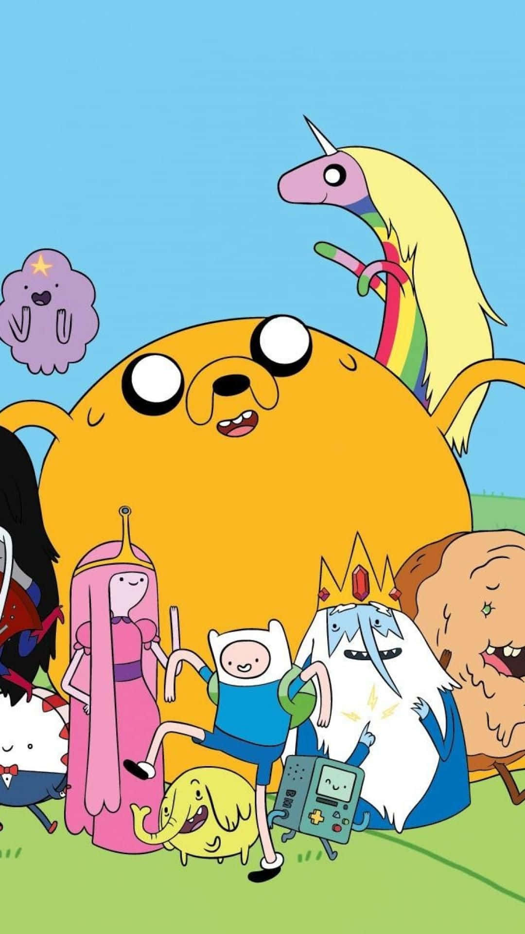Blien Del Av Äventyret Med Adventure Time Genom Att Använda En Iphone Som Bakgrundsbild! Wallpaper