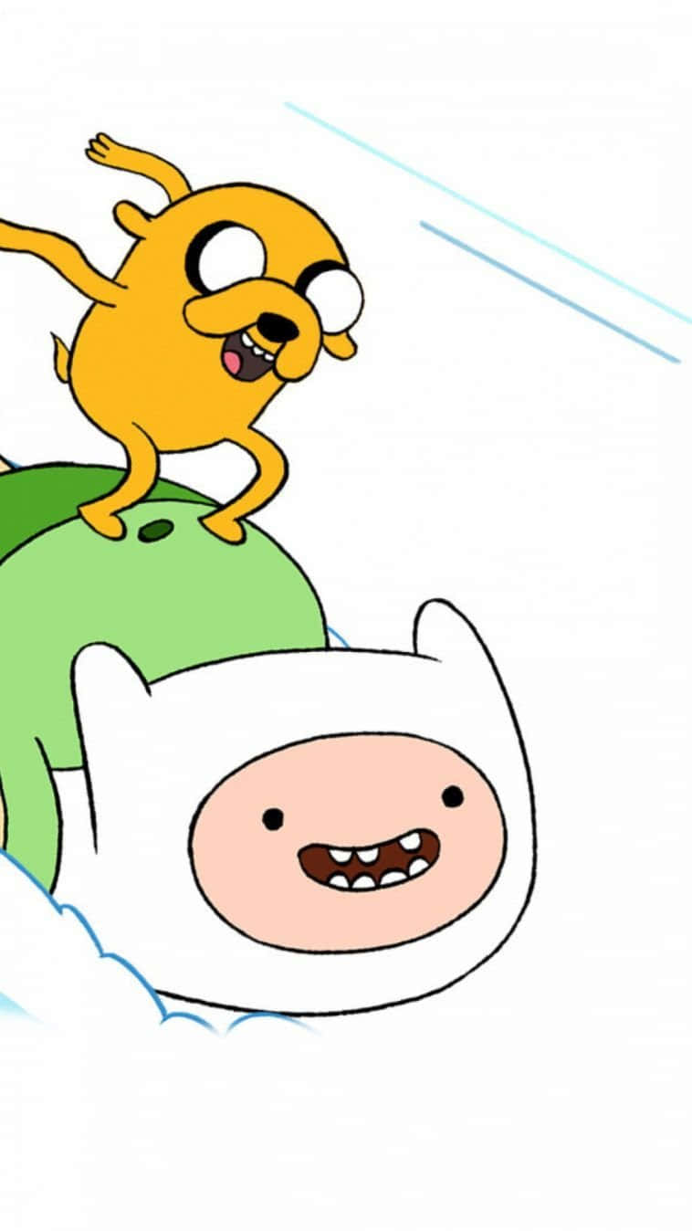 ¡hazque Cada Día Sea Una Aventura Con El Fondo De Pantalla De Adventure Time Para Iphone! Fondo de pantalla