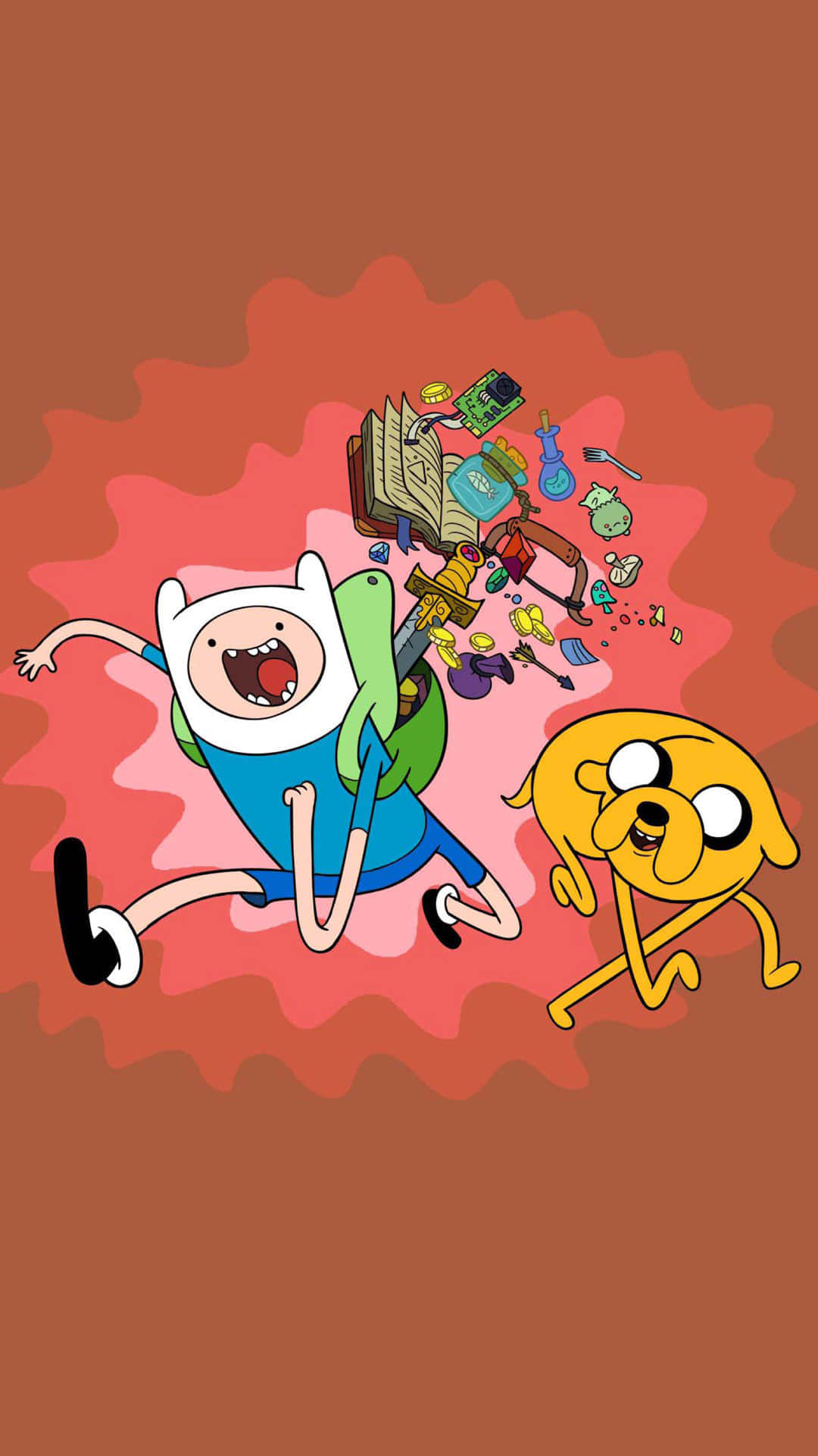 Låsupp Adventure Time På Din Iphone! Wallpaper