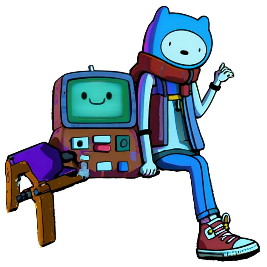 Adventure Time Kids Playing Png 06132024 PNG