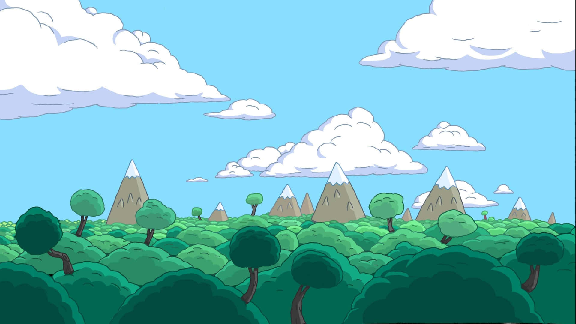 Descubreel Paisaje Mágico De Adventure Time. Fondo de pantalla