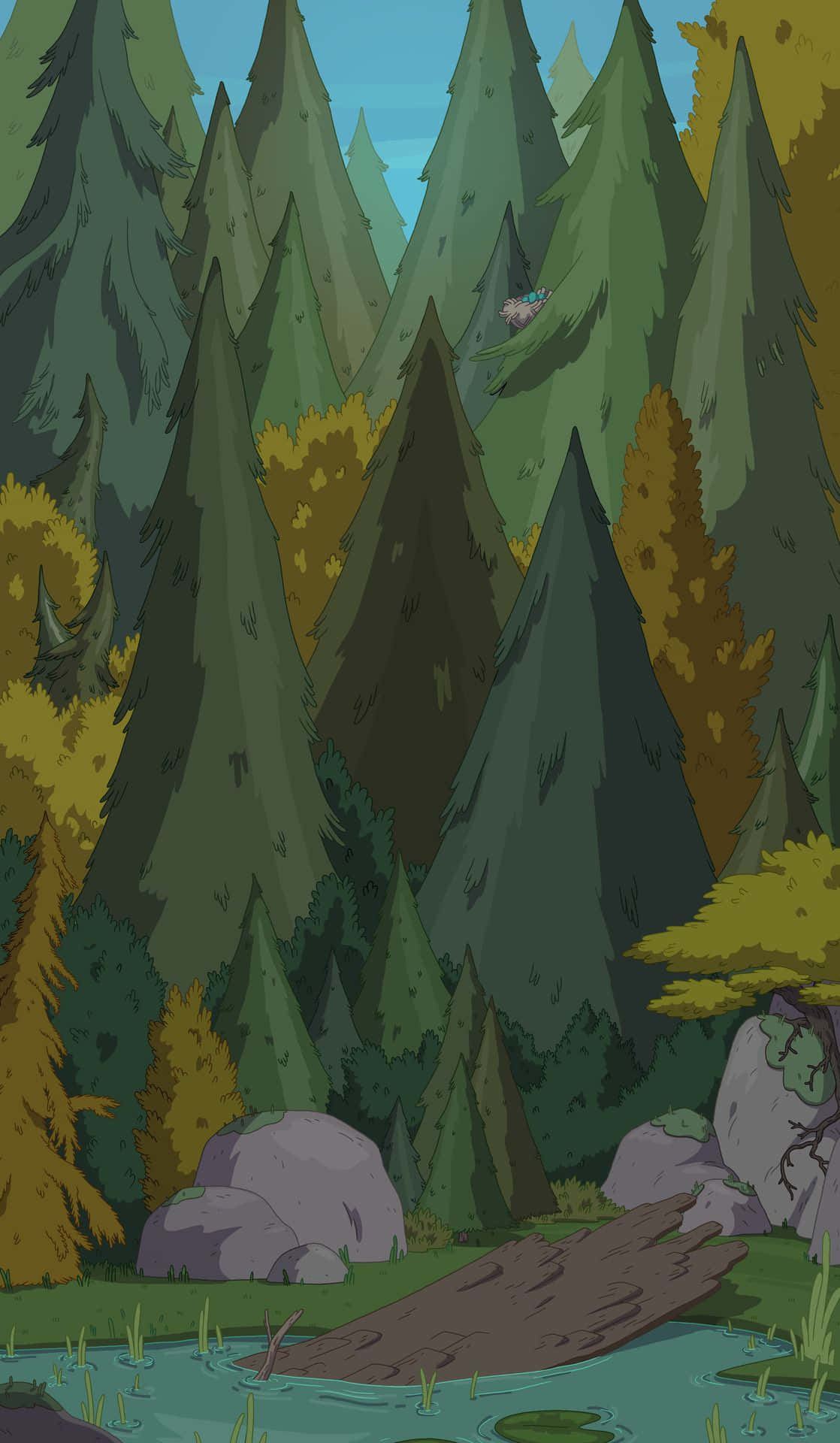 Tag på en rejse til det fantastiske landskab af Adventure Time Wallpaper