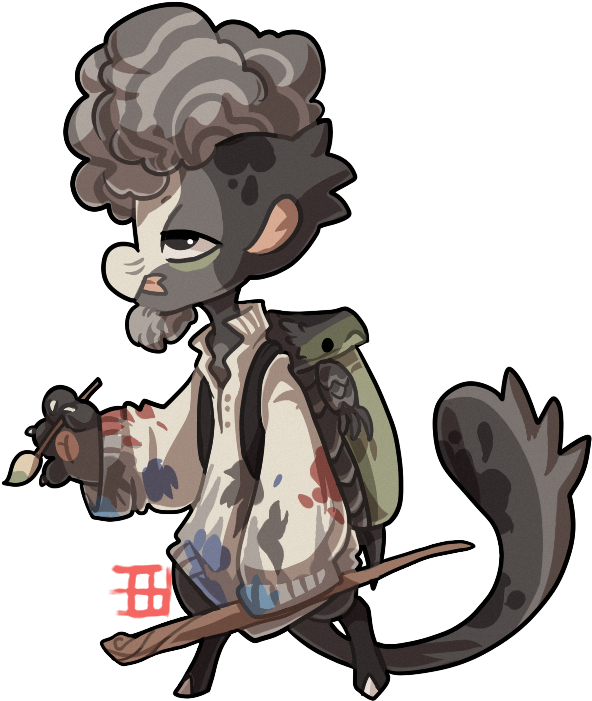 Adventurous Anthropomorphic Skunk Character PNG