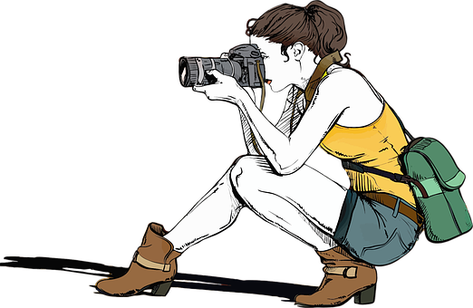 Adventurous Photographer Illustration PNG