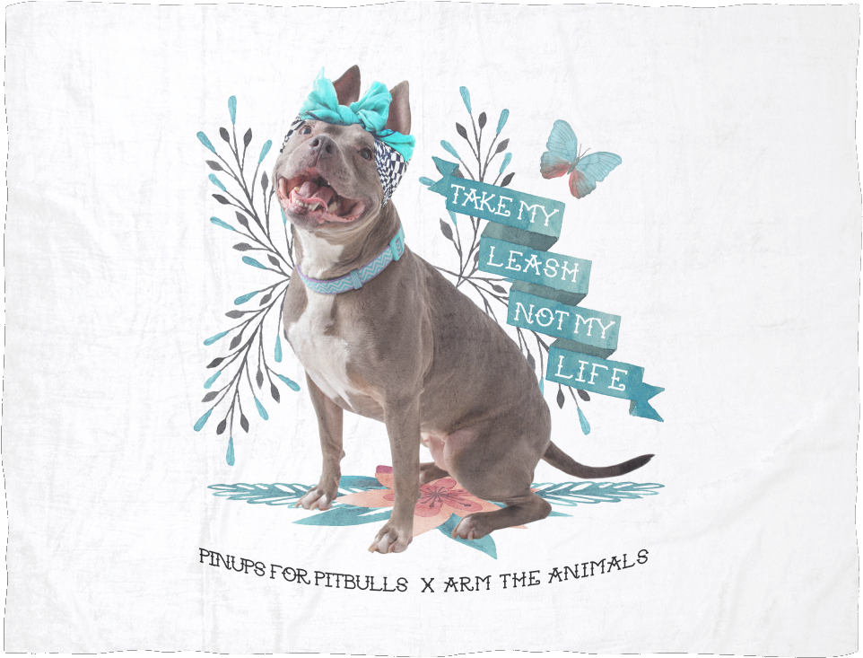 Advocacy Pitbullwith Butterflyand Bandana PNG