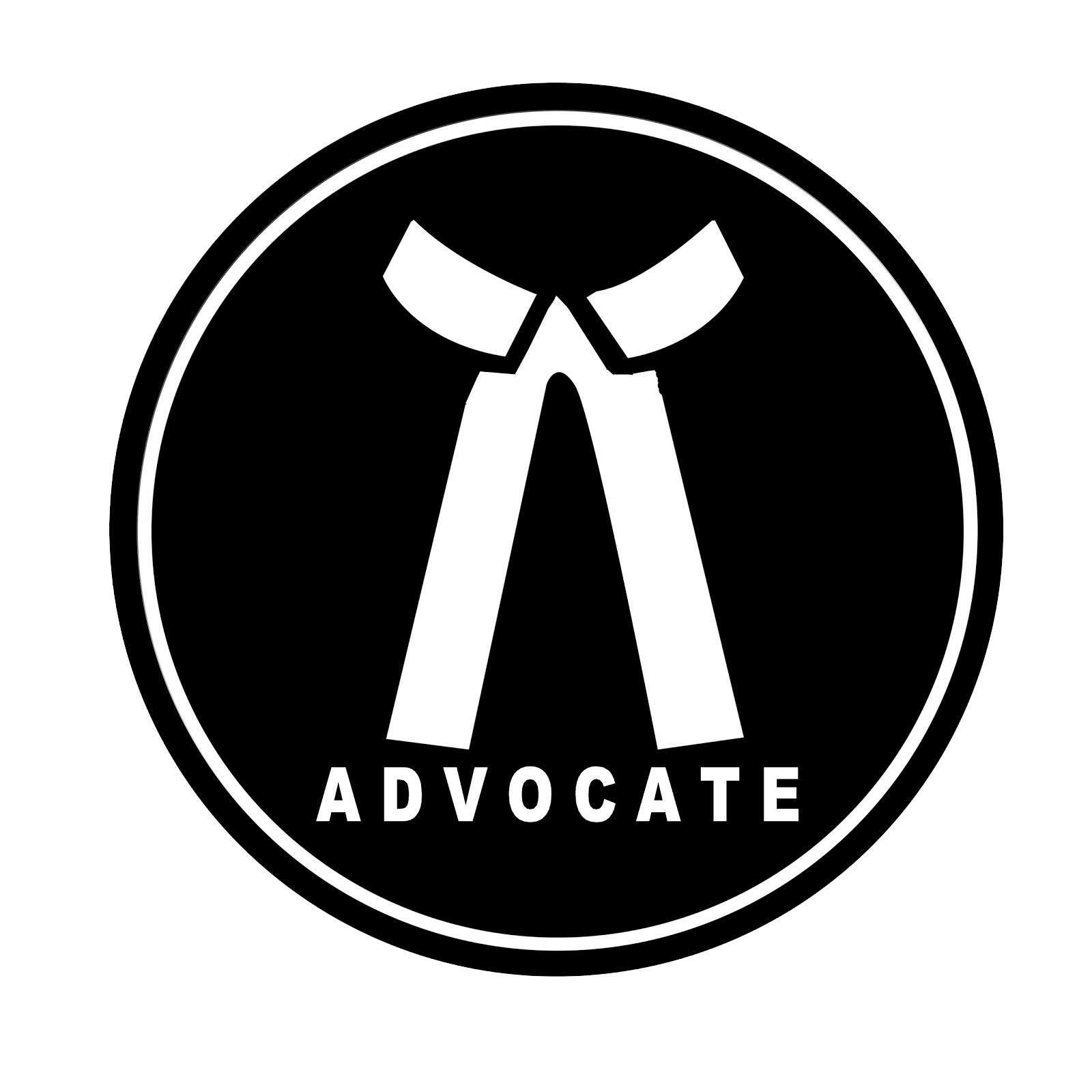 Advocate Logo Blackand White PNG