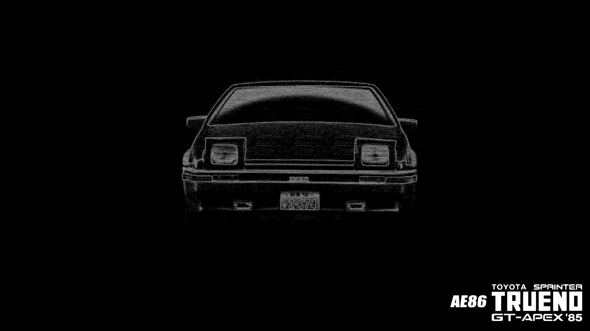 A Black And White Image Of A Car Wallpaper