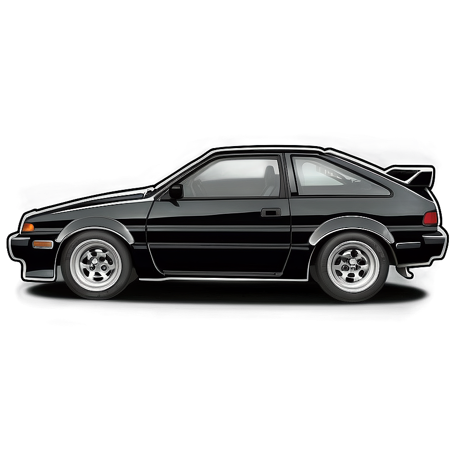 Ae86 Silhouette Png 06242024 PNG