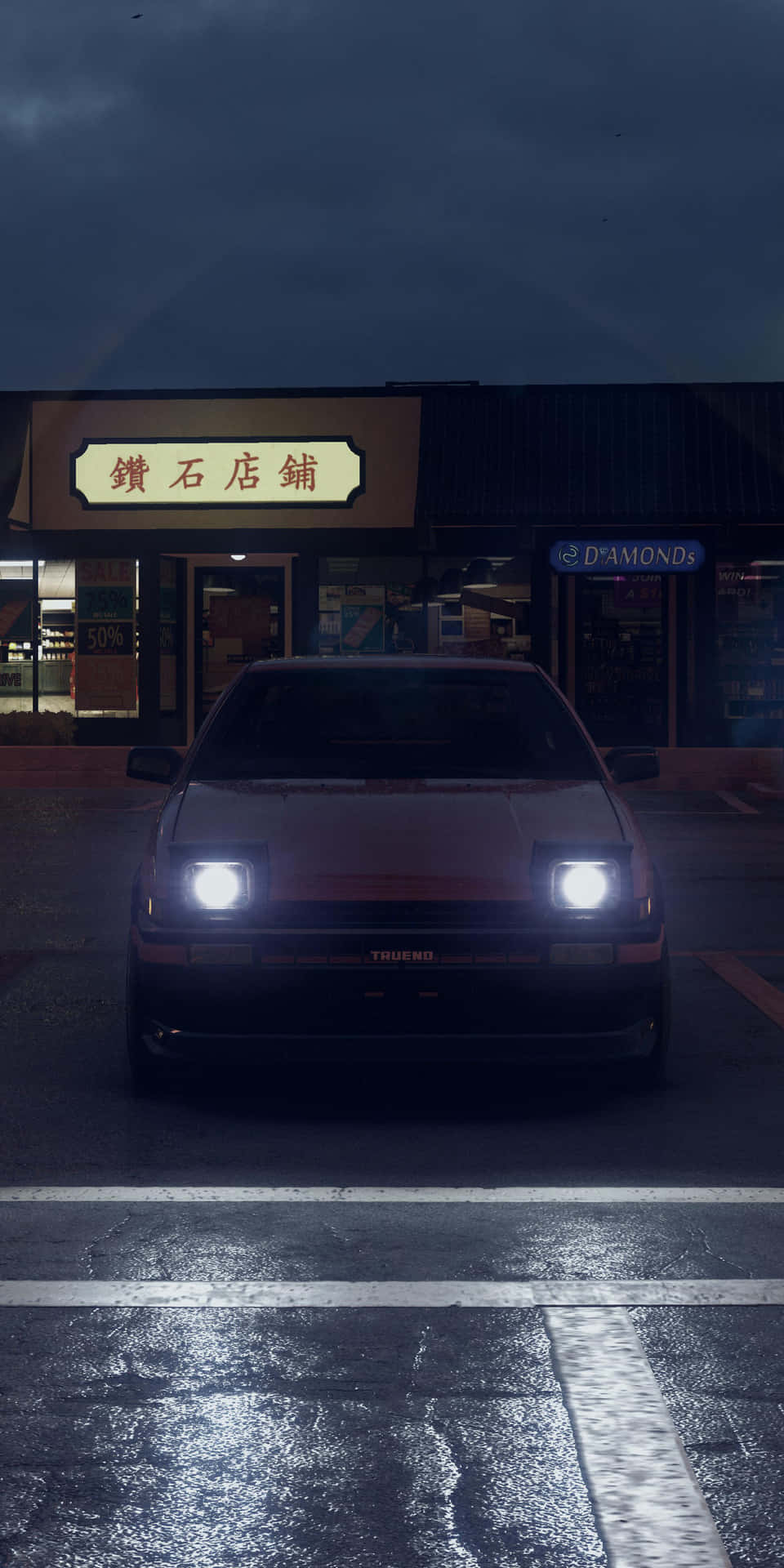 Den legendariske Toyota AE86 giver et gensyn for et gammelskoleds udseende. Wallpaper