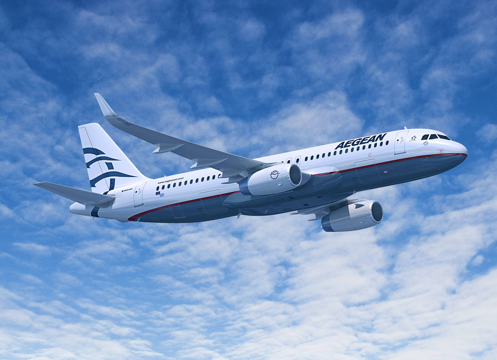 Aegean Airlines Airbus A320 Sea Of Clouds Wallpaper