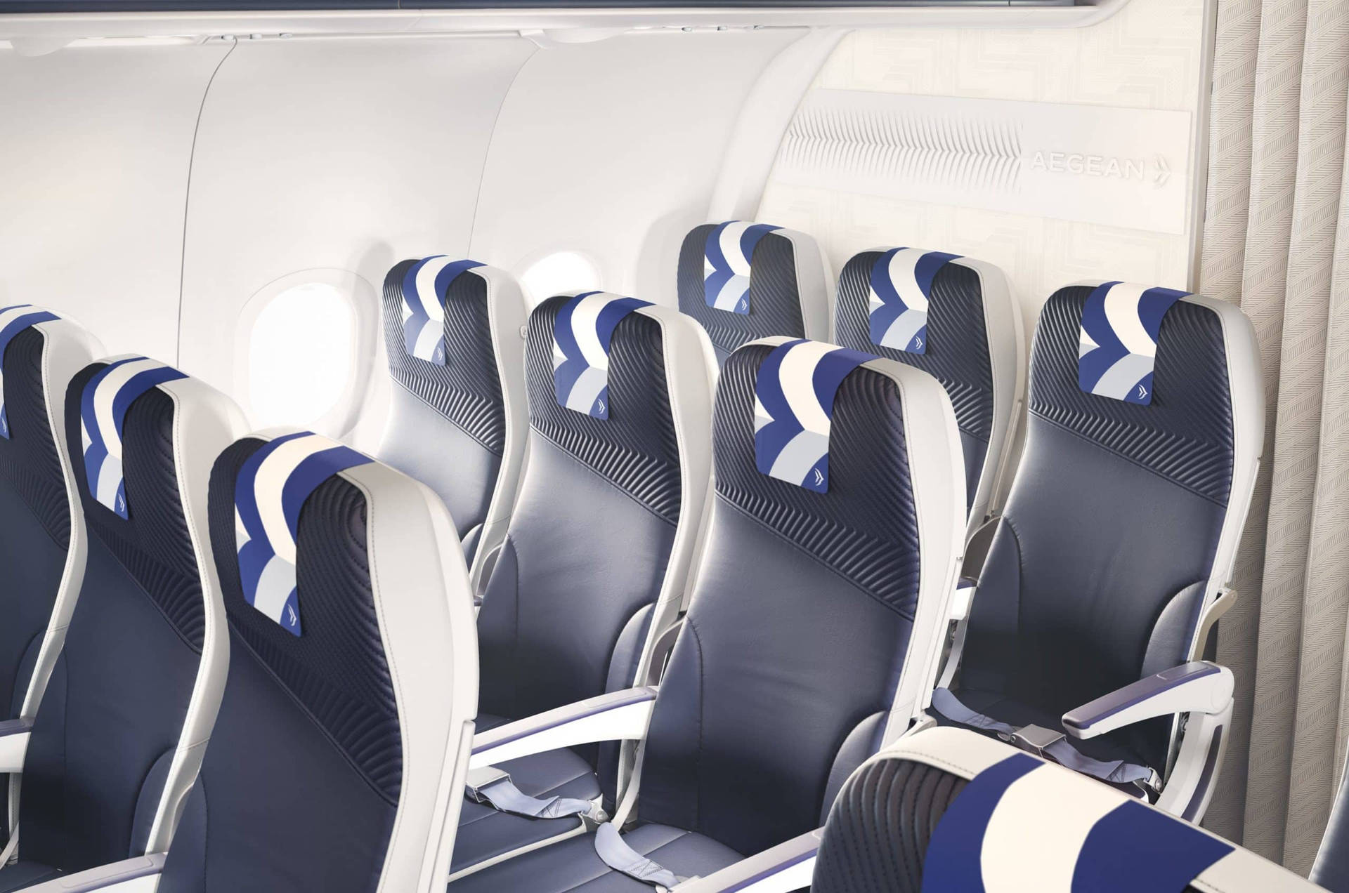 Aegean Airlines Flag Carrier A320neo Interior Seats Wallpaper