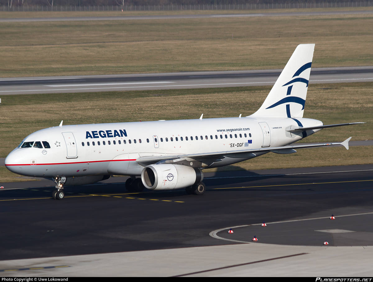 Aegean Airlines Flag Carrier Airbus A319 At Airport Wallpaper