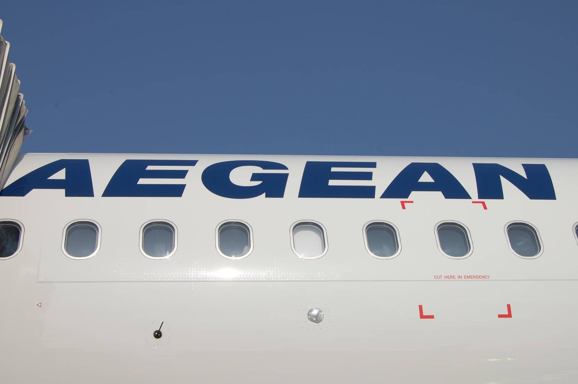 Aegean Airlines Flag Carrier Passenger Plane Portholes Wallpaper