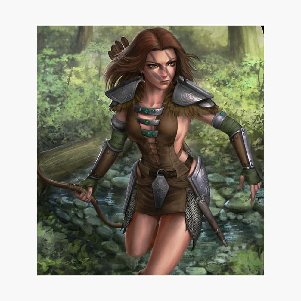 Aela The Huntress - Fearless Warrior of Skyrim Wallpaper