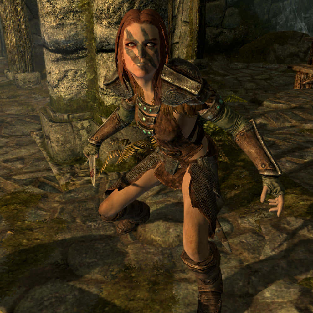 Aela The Huntress in her full armor Wallpaper