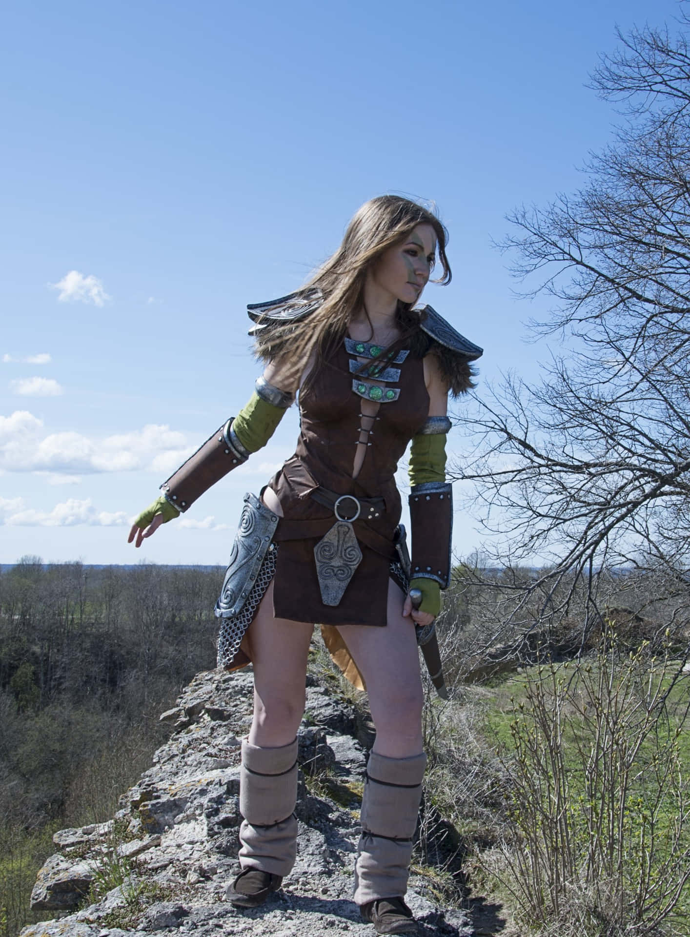 Caption: Aela the Huntress - Nordic Warrior of Skyrim Wallpaper