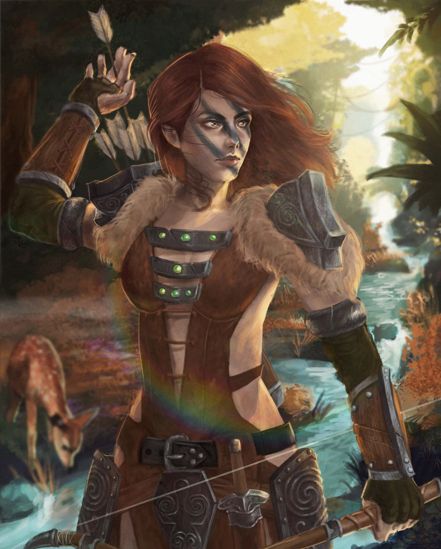 Aela The Huntress - Battle Ready in Skyrim Wallpaper