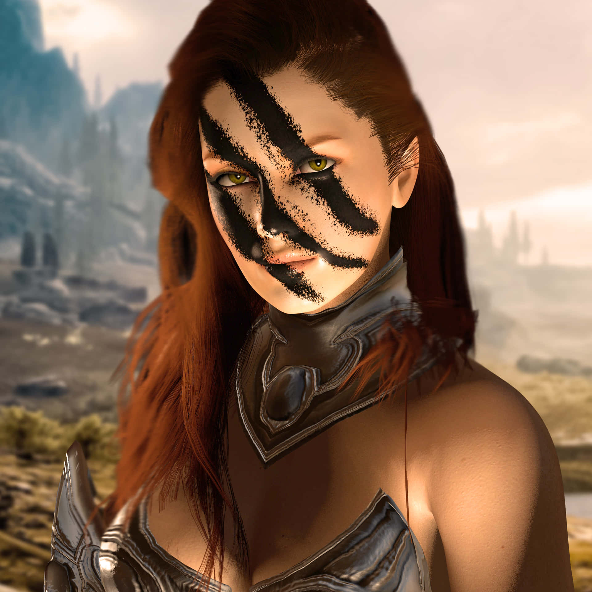 Aela the Huntress - Fierce Warrior of Skyrim Wallpaper