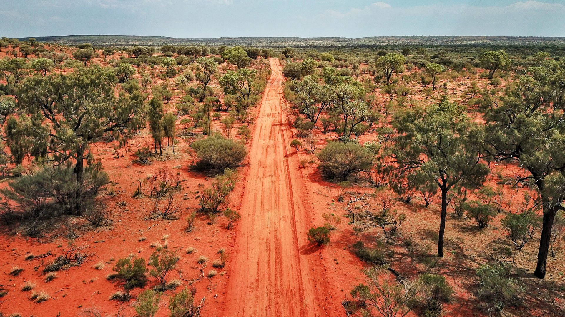 Aerial Australian Outback View Wallpaper